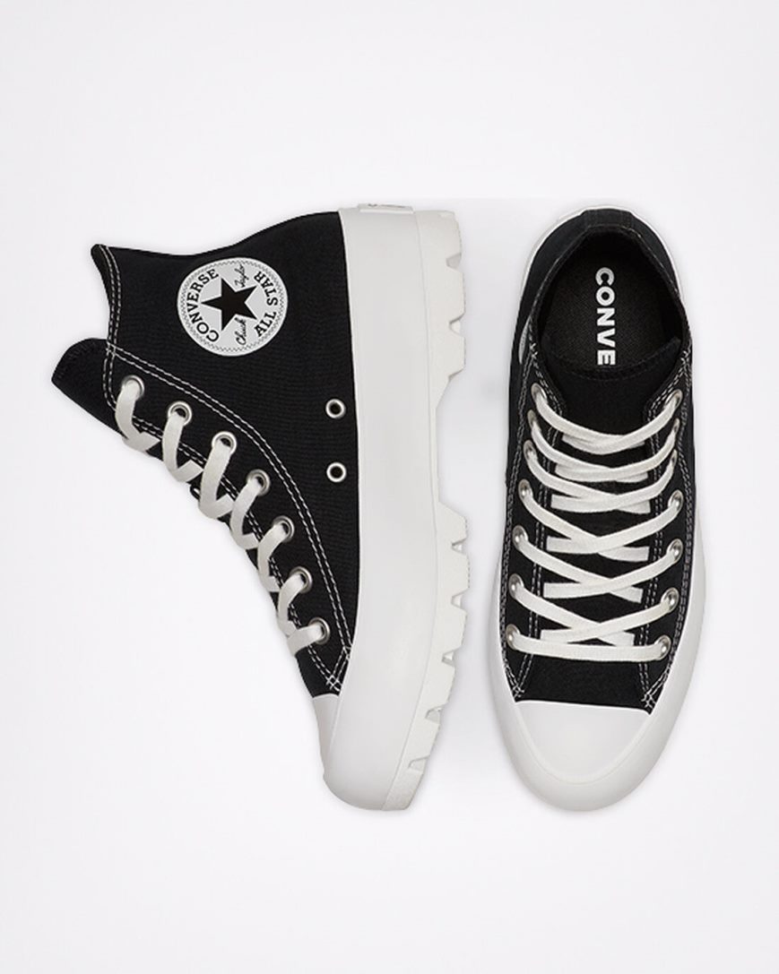 Women's Converse Chuck Taylor All Star Lugged High Top Shoes Black / White / Black | AU 6405EZ